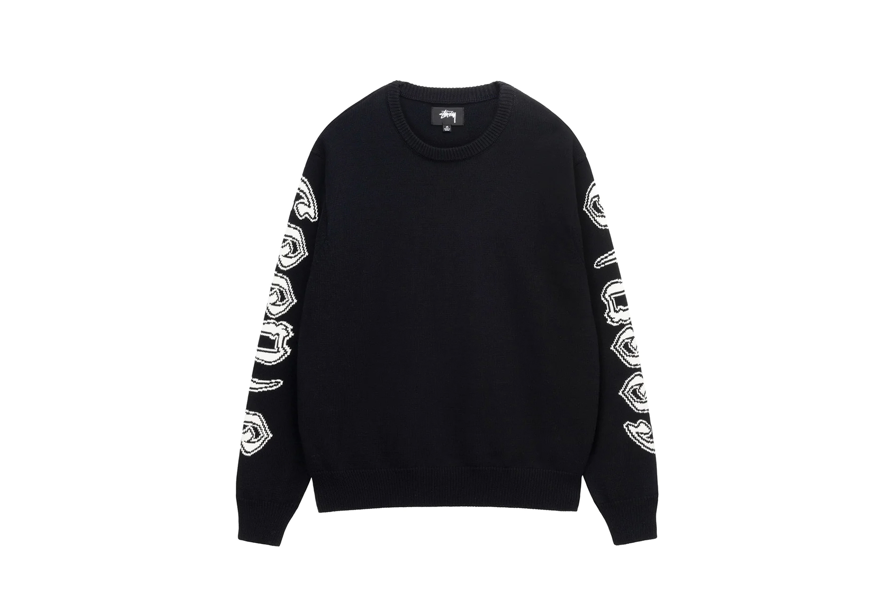 Stussy Sleeve Logo Sweater Black (SS23) BLACK sneaker – authenticated on KLEKT