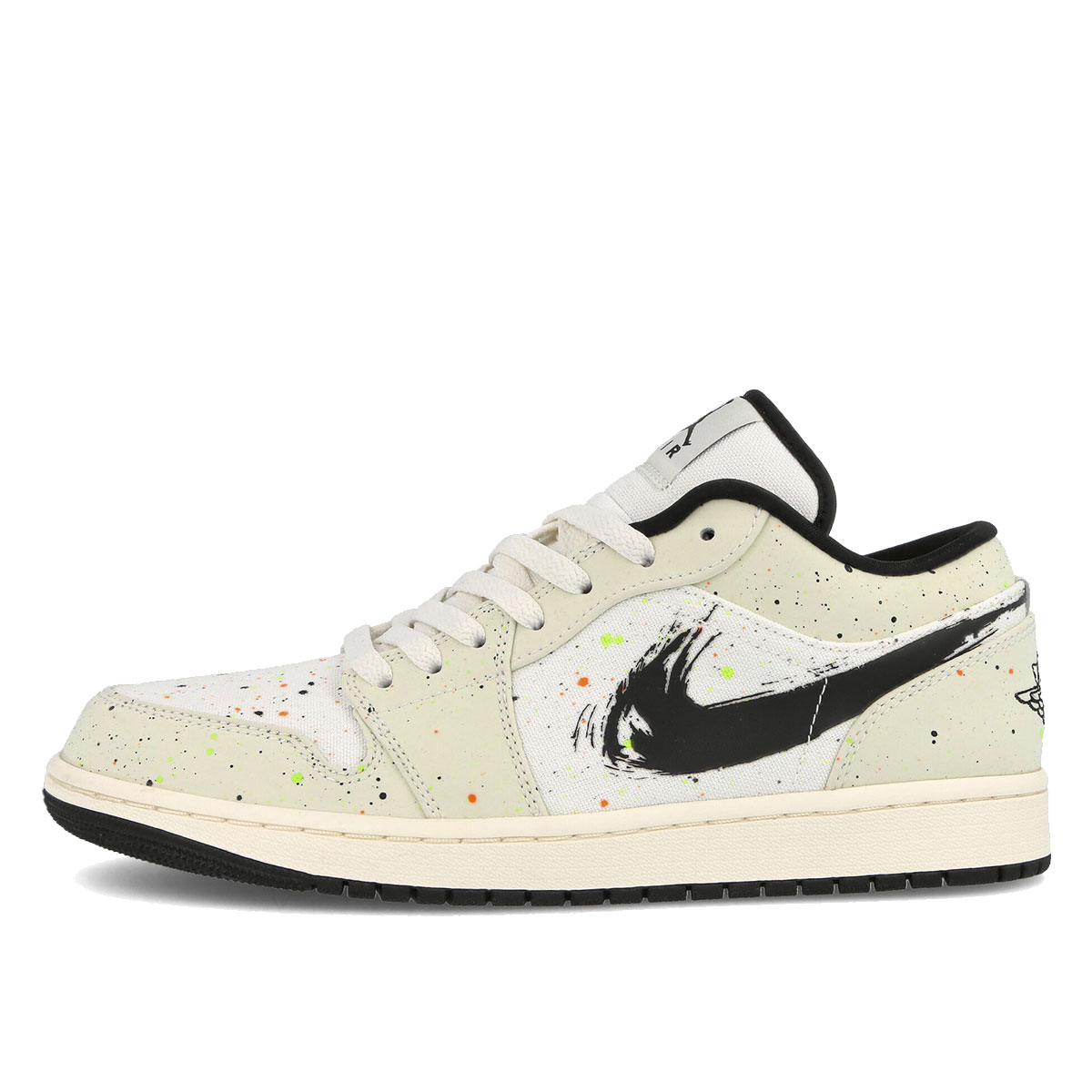 Air Jordan 1 Low Brushstroke (2021) NATURAL/BLACK/MULTI sneaker – authenticated on KLEKT