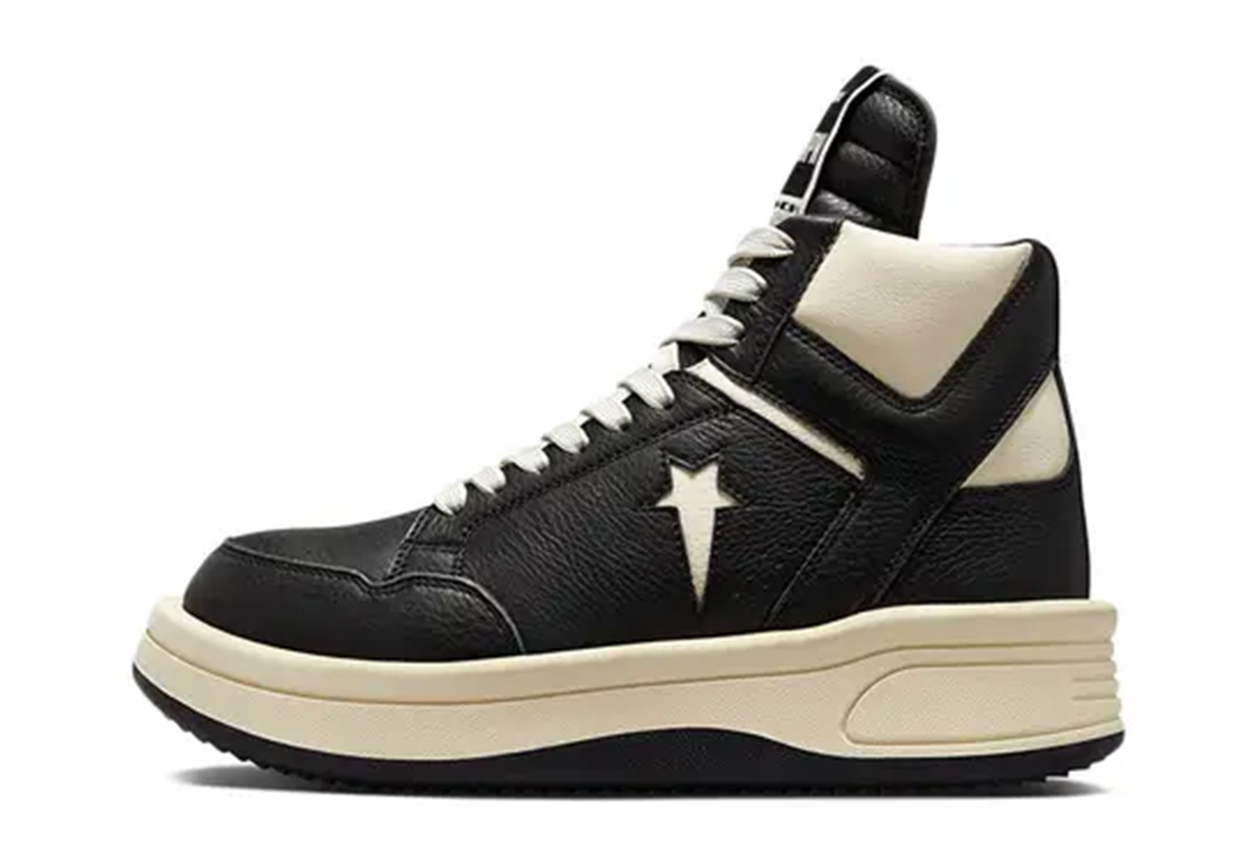 Converse x DRKSHDW Rick Owens TURBOWPN High Black Cream (2023) BLACK/GUM sneaker – authenticated on KLEKT