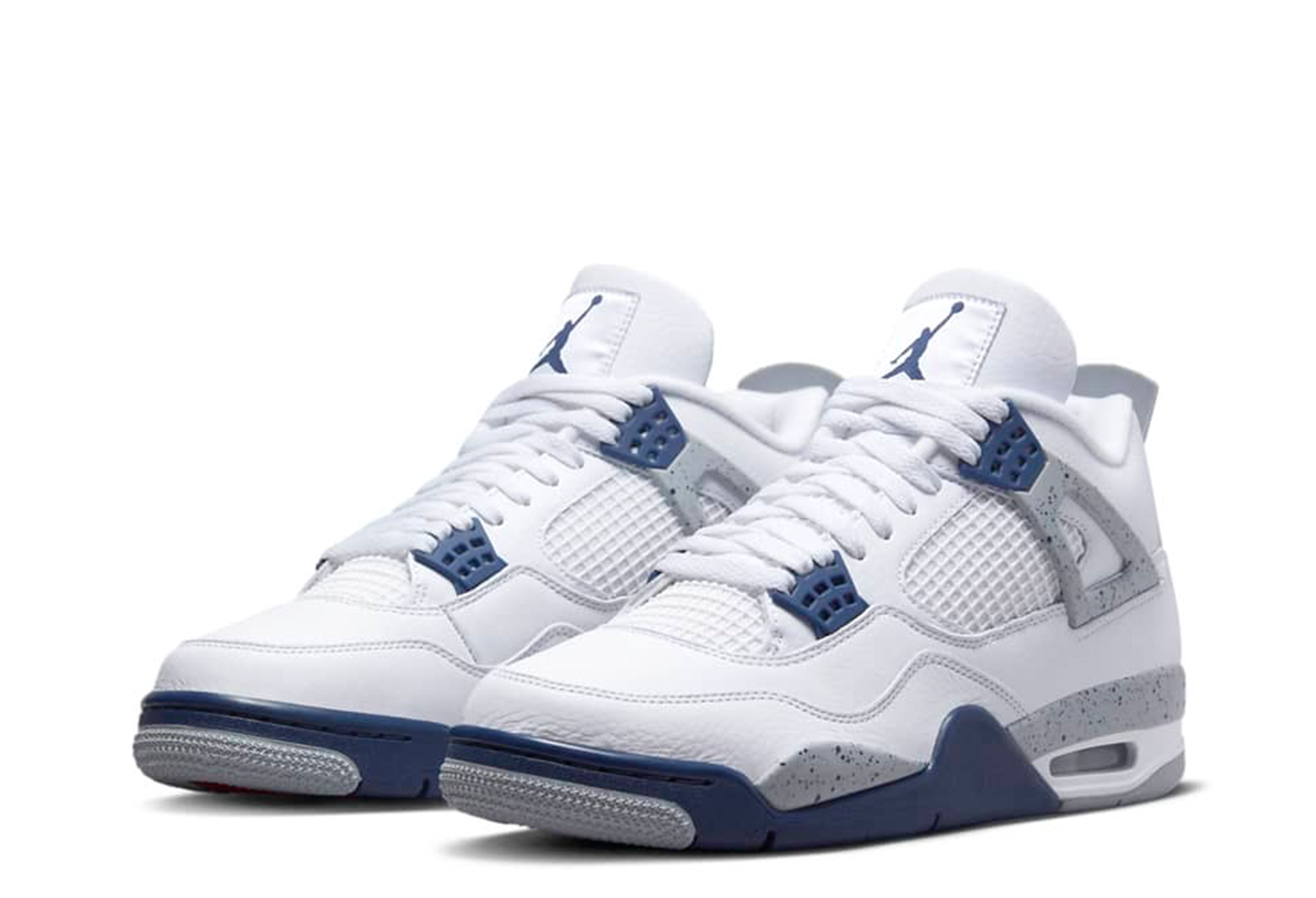 Air Jordan 4 Retro 'Midnight Navy' (2022) White/Midnight Navy/Light Smoke Grey sneaker – authenticated on KLEKT