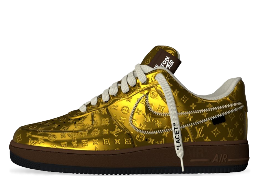 Nike Air Force 1 x Louis Vuitton Low By Virgil Abloh Metallic Gold (2022) Metallic Gold/Black sneaker – authenticated on KLEKT