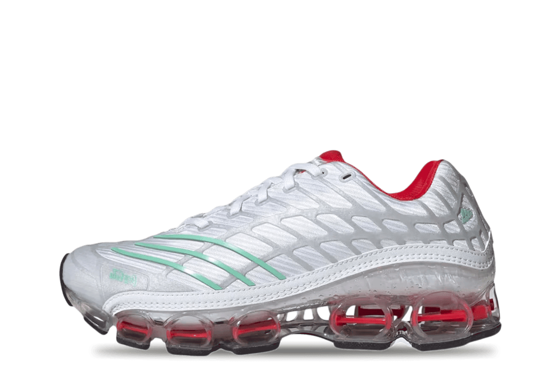 Adidas x Coca-Cola Megaride F50 'Silver' (2026) Silver/Red/Green sneaker – authenticated on KLEKT