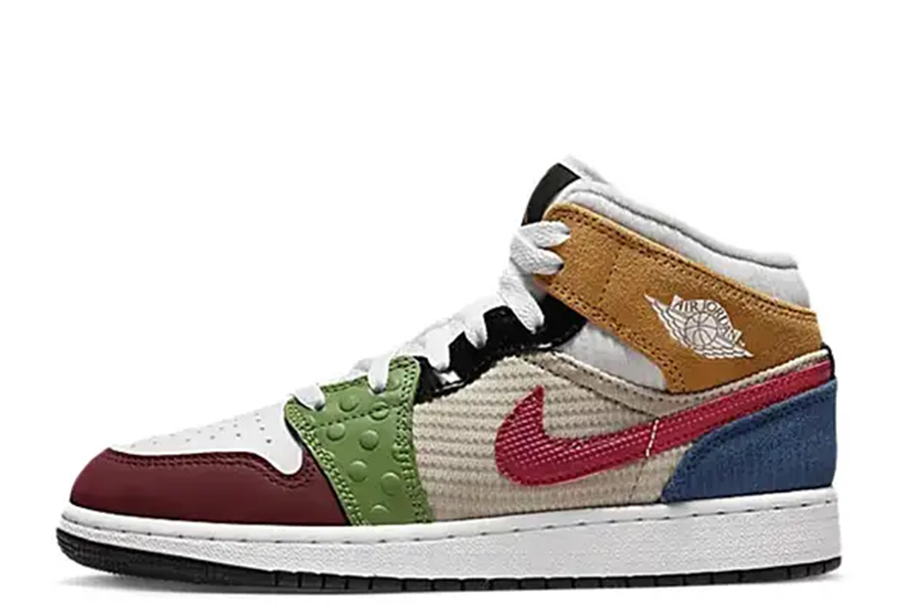 Air Jordan 1 Mid GS Multi Material (2022) MULTI MATERIAL sneaker – authenticated on KLEKT