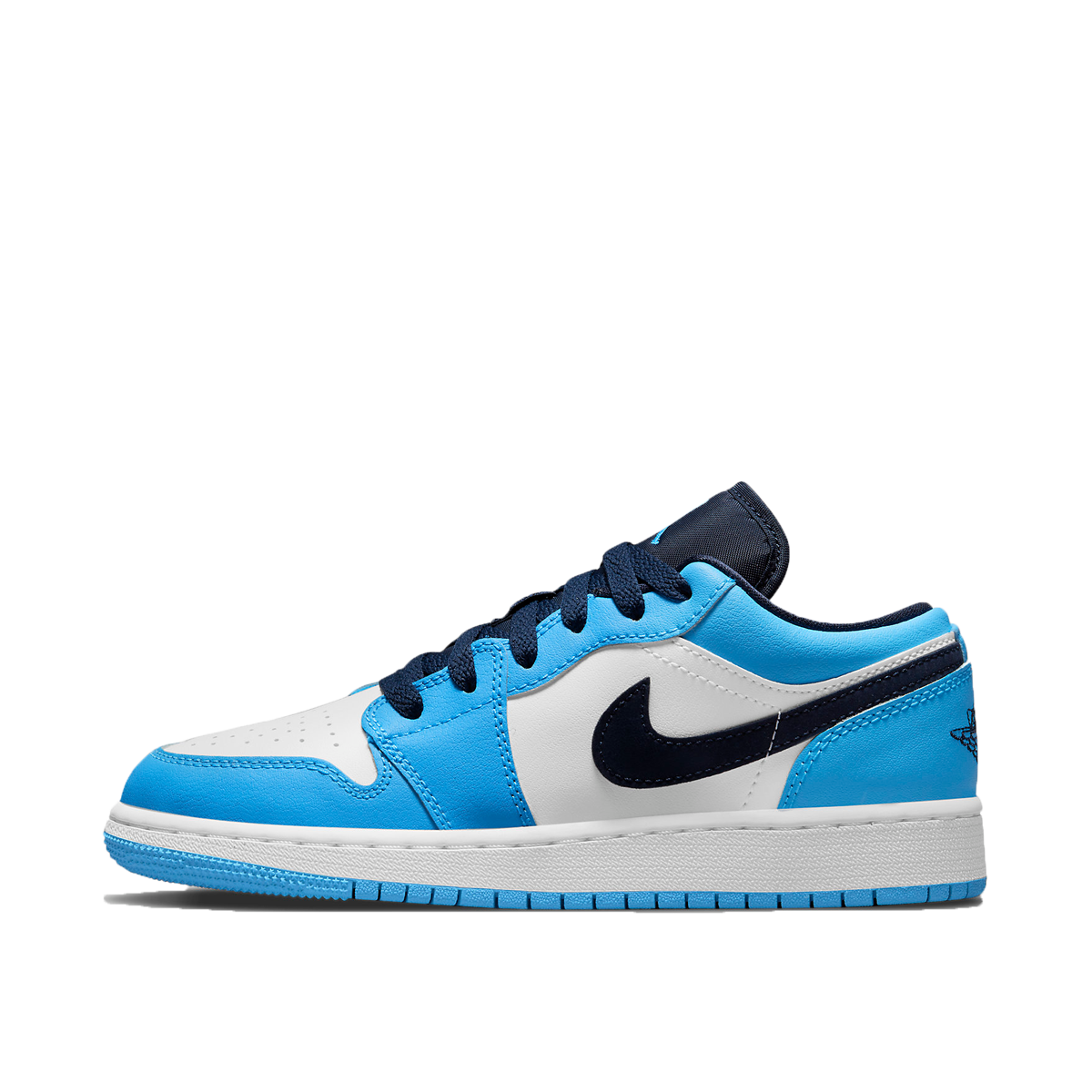 Air Jordan 1 Low Dark Powder Blue UNC (GS) (2021) DARK POWDER BLUE/BLACK/WHITE sneaker – authenticated on KLEKT