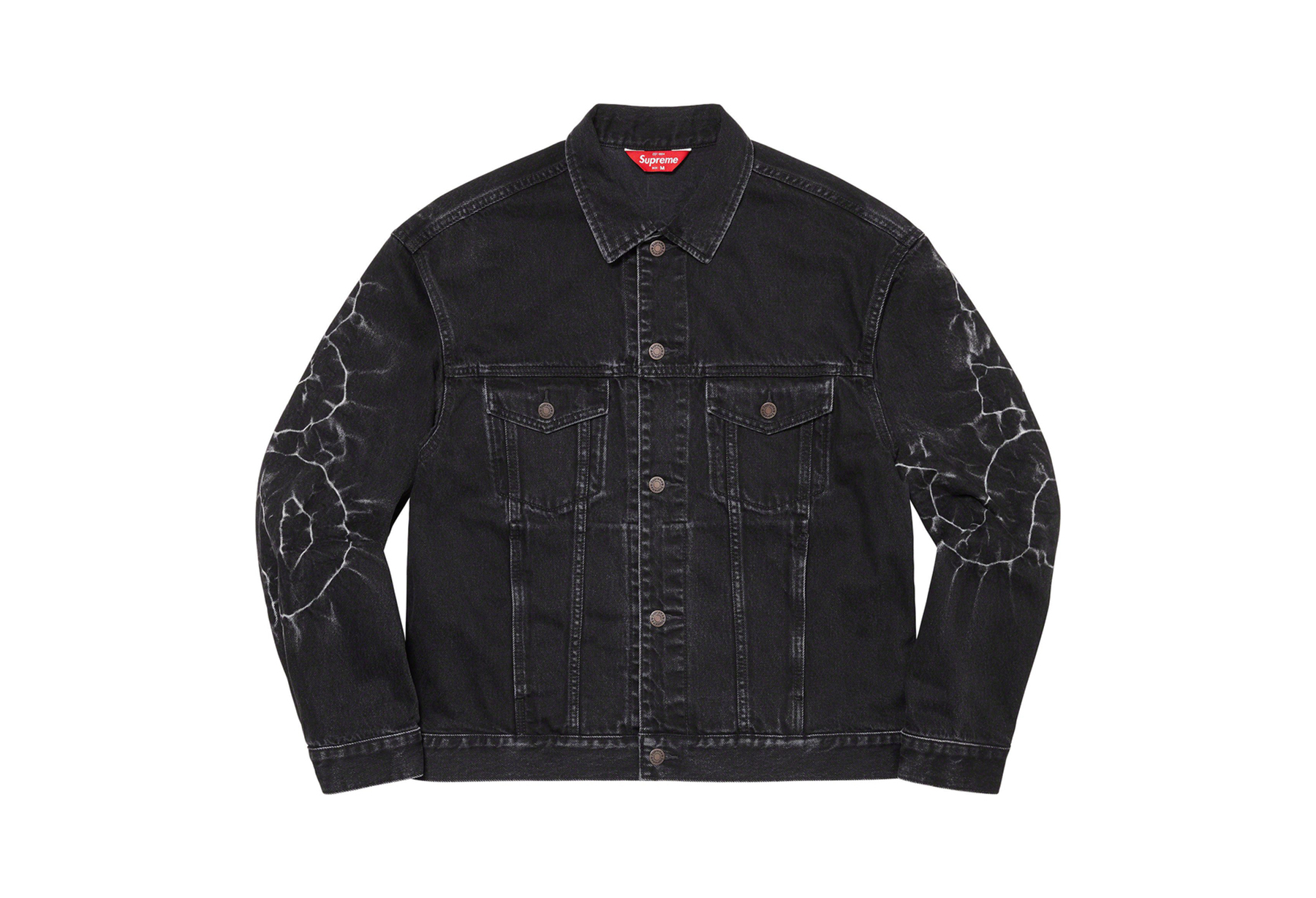 Supreme Shibori Denim Trucker Jacket Black (SS23) | Supreme | KLEKT