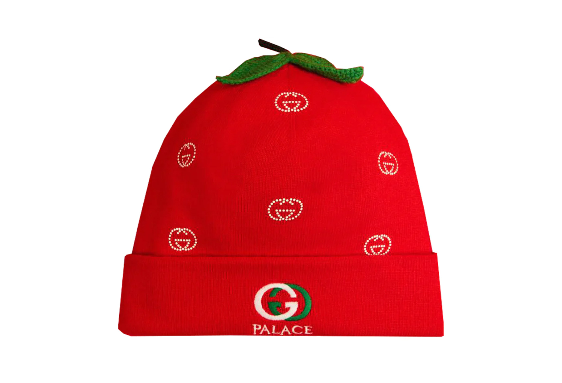 Gucci x Palace Wool Strawberry Studs And Crochet Detail Beanie RED sneaker – authenticated on KLEKT