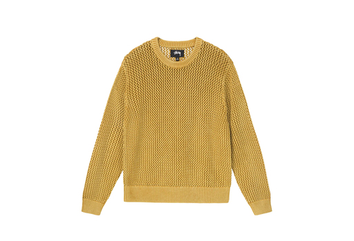 Stussy Pigment Dyed Loose Gauge Sweater Yellow (FW22)