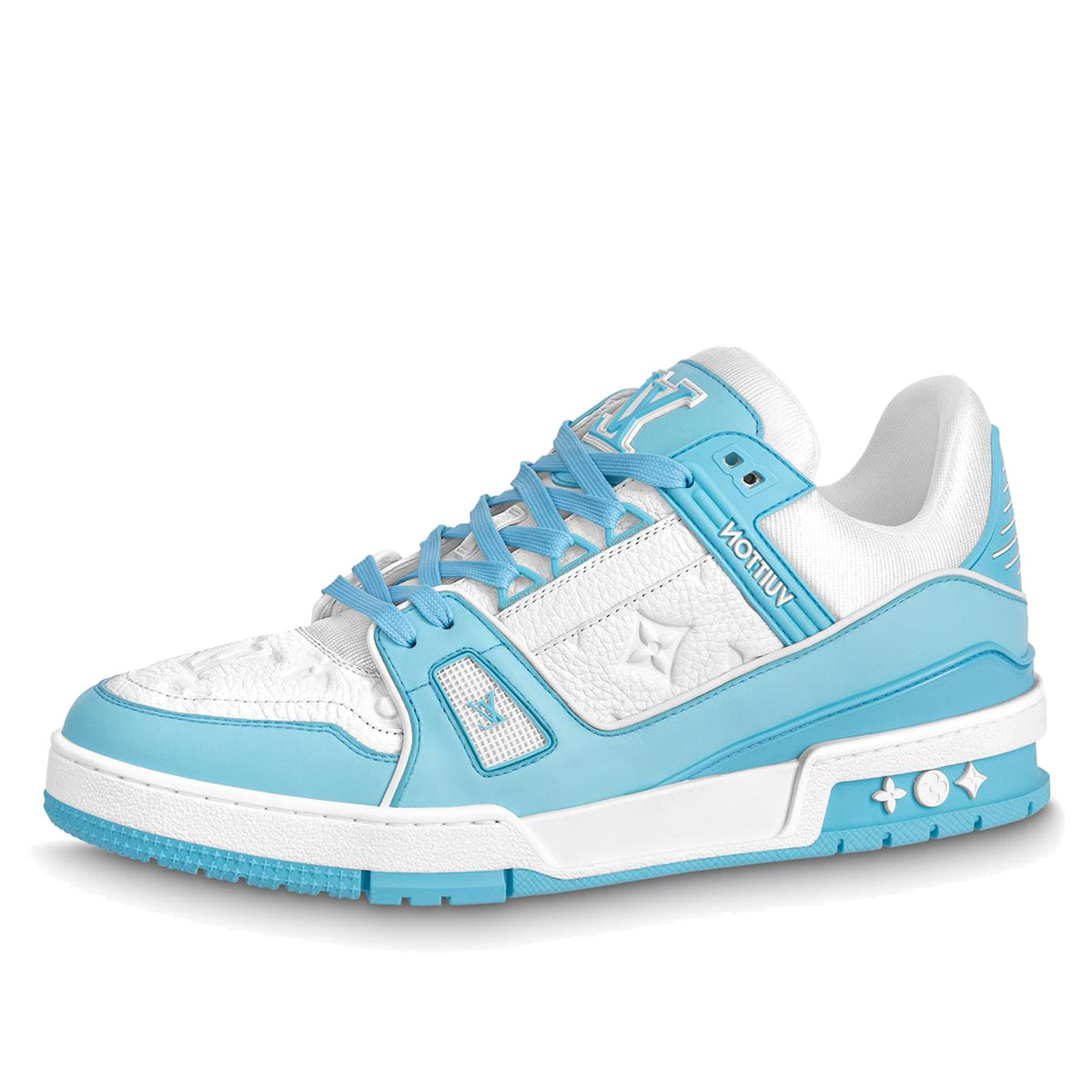 Louis Vuitton LV Trainer Low White Sky Blue sneaker – authenticated on KLEKT