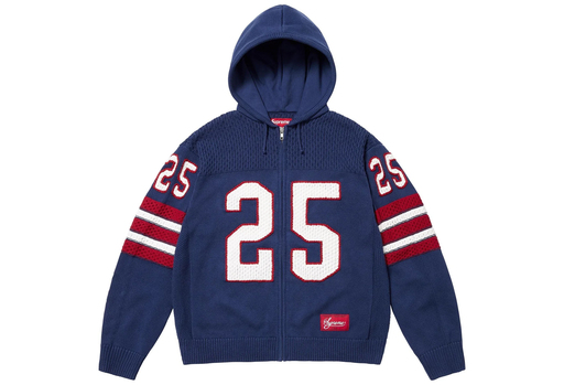 Supreme Sport Zip Up Hooded Sweater 'Navy' (SS25) – authenticated on KLEKT