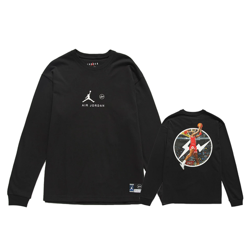 Air Jordan x Fragment Long Sleeve Tee Black (FW20)