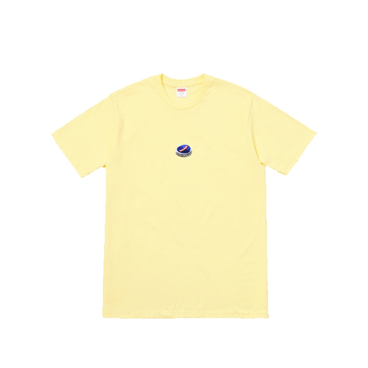 Supreme Bottle Cap T-Shirt Tee Pale Yellow (FW18) sneaker – authenticated on KLEKT