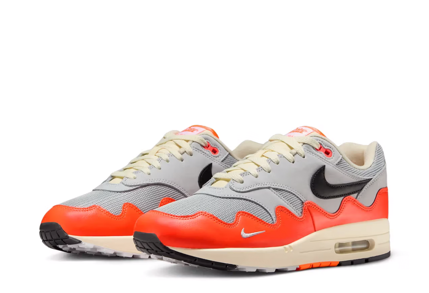 Nike x Patta Air Max 1 ’87 'Hyper Crimson' (2026) Hyper Crimson/BlackPure Platinum sneaker – authenticated on KLEKT