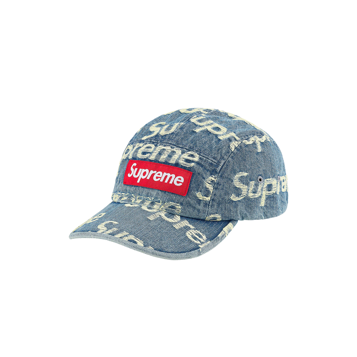 Supreme Frayed Logos Denim Camp Cap Blue (SS21) BLUE sneaker – authenticated on KLEKT