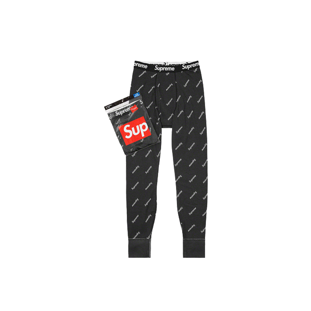 Supreme Hanes Thermal Pant (1 Pack) Black Logos (FW20) sneaker – authenticated on KLEKT