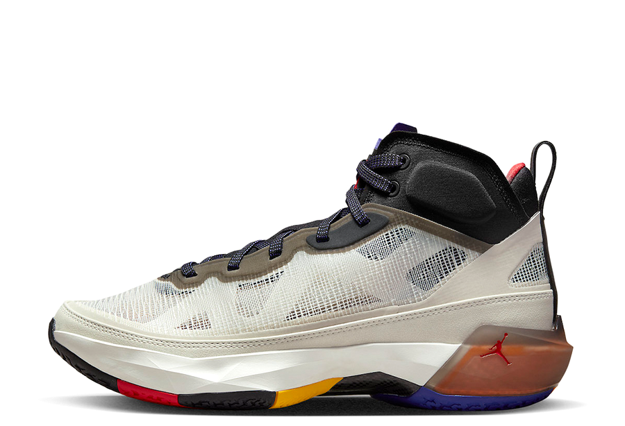 Air Jordan 37 Light Bone Dark Concord (2022) LIGHT BONE/BLACK/DARK CONCORD/FIRE RED sneaker – authenticated on KLEKT