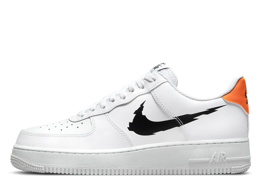 Nike Air Force 1 Low Glitch (2022) white/black/orange sneaker – authenticated on KLEKT