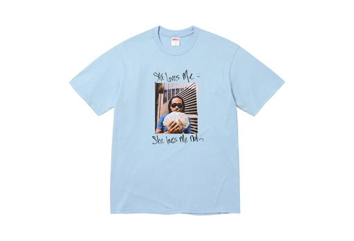 Supreme Max B Tee 'Powder Blue' (SS25) – authenticated on KLEKT