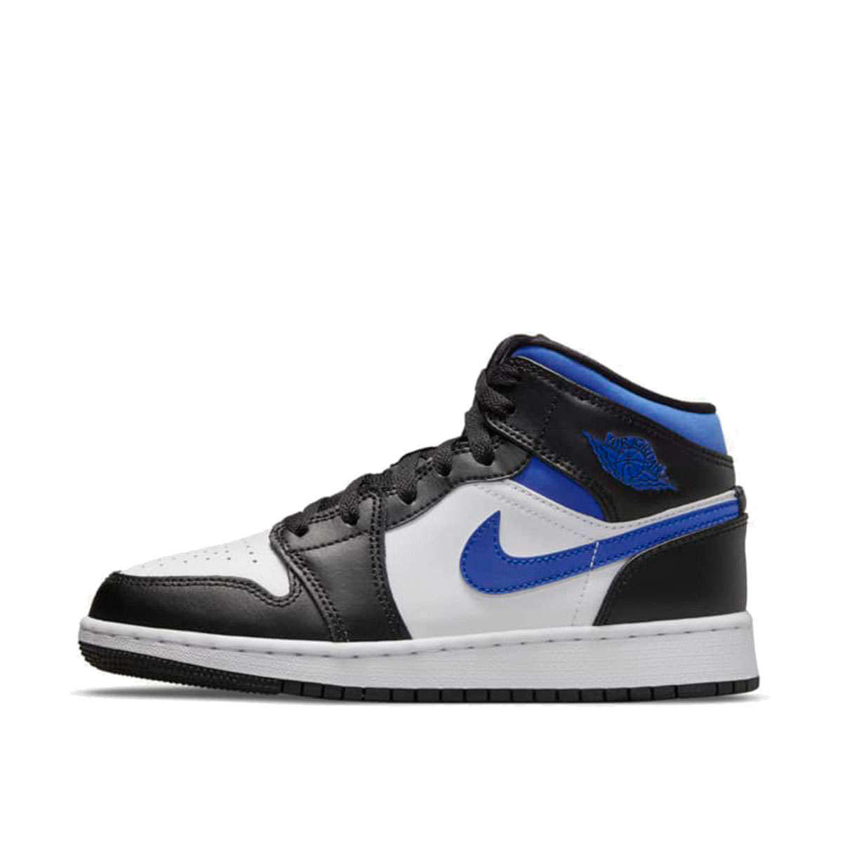 Air Jordan 1 Mid White Black Royal (GS) (2021) BLACK/WHITE/VARSITY ROYAL sneaker – authenticated on KLEKT