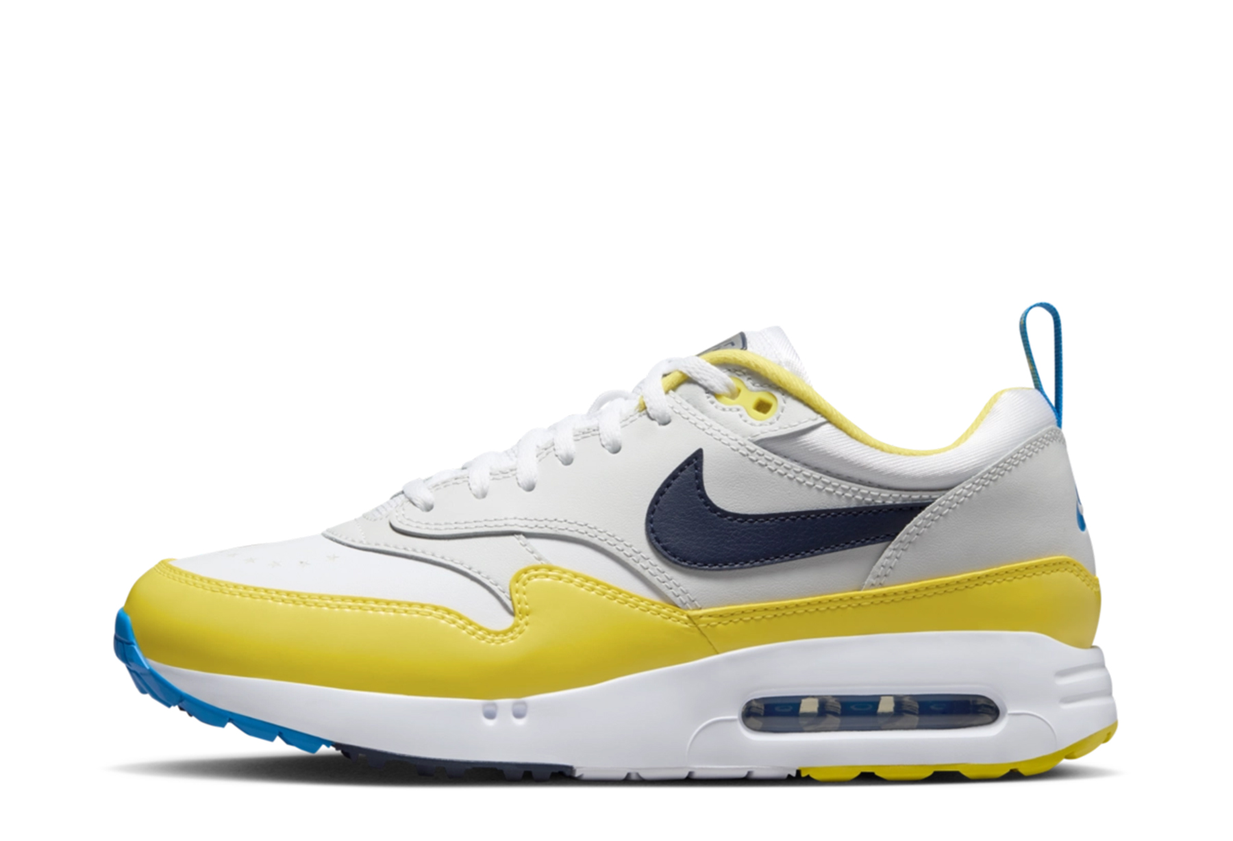 Nike Air Max 1 OG G NRG 'Solheim Cup' (2023) White/Obsidian/Tour Yellow/Photo Blue/Photon Dust sneaker – authenticated on KLEKT