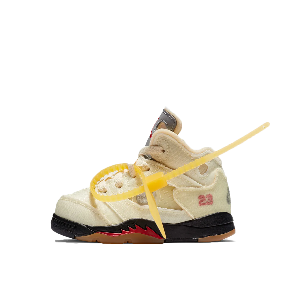 Air Jordan x Off-White 5 Retro Sail (TD) (2020) SAIL/FIRE RED MUSLIN/BLACK sneaker – authenticated on KLEKT