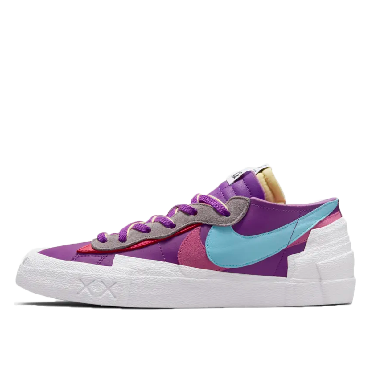 Nike x sacai x KAWS Blazer Low Purple Dusk (2021) PURPLE DUSK/AQUA/PINK/WHITE sneaker – authenticated on KLEKT