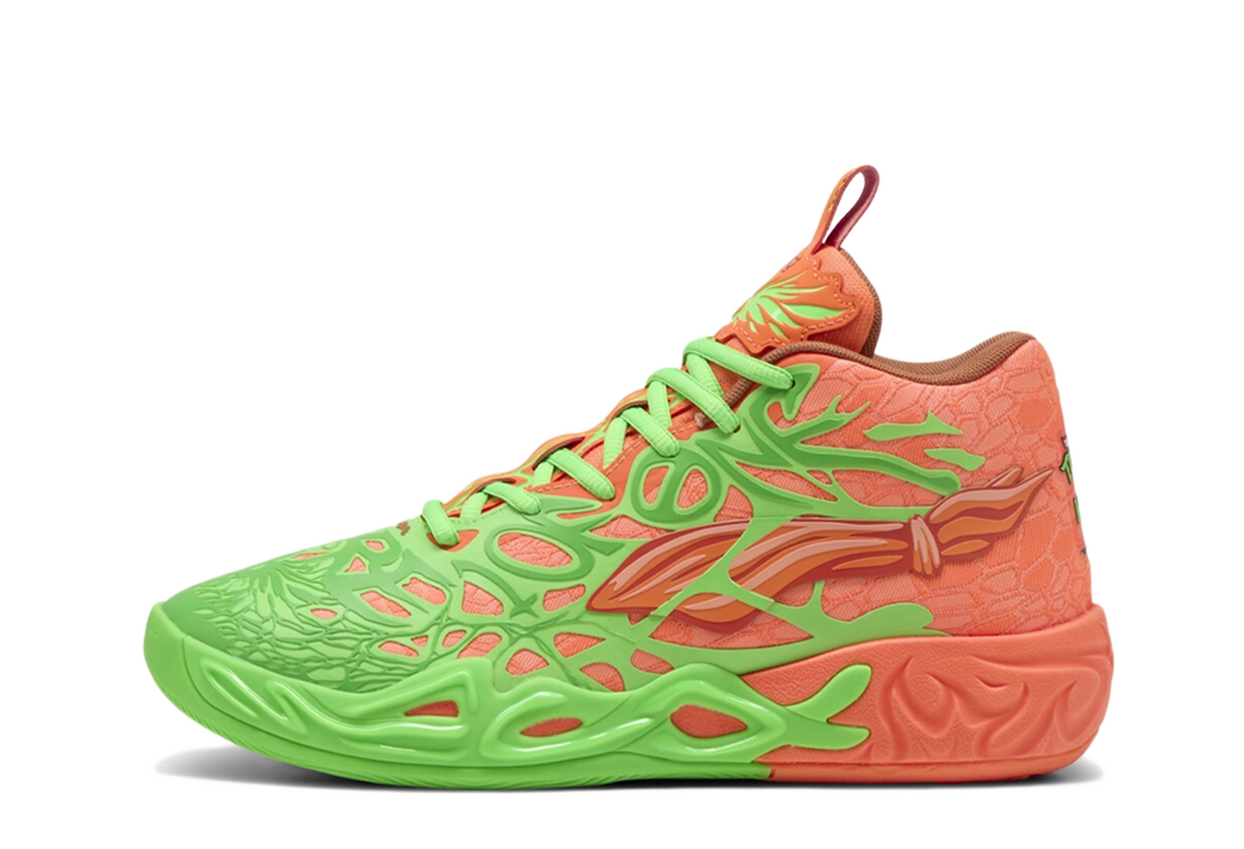 Puma x Ninja Turtles MB.04 'Leonardo & Michelangelo' (2025) Fluro Green Pes/PUMA Green-Bright Aqua/Orange Glow sneaker – authenticated on KLEKT