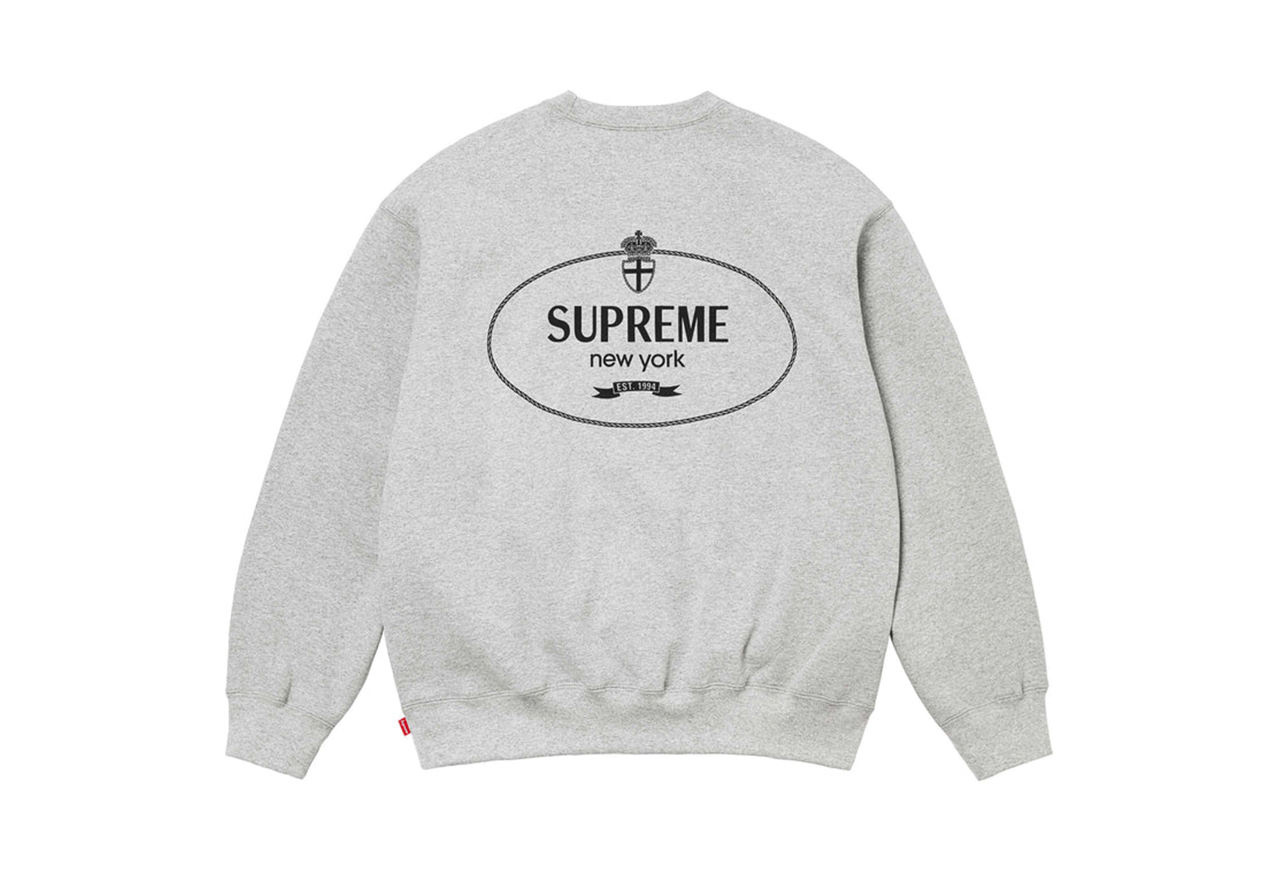 Supreme Crest Crewneck 'Heather Grey' (FW24) HEATHER GREY sneaker – authenticated on KLEKT