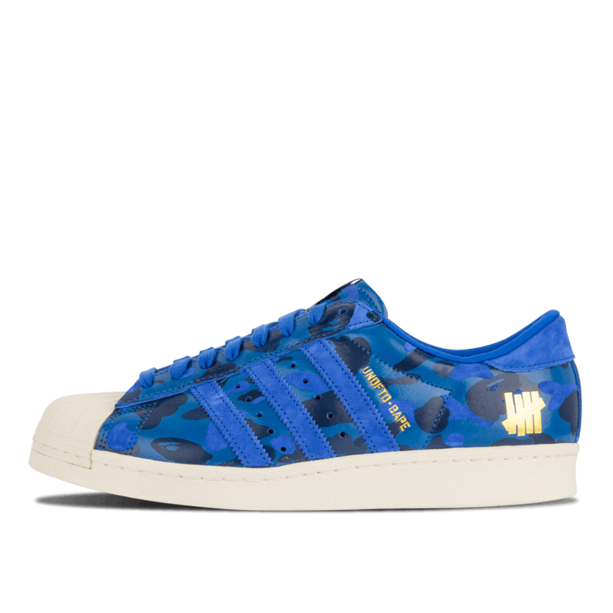 Adidas Superstar 80s Undefeated UNDFTD Bape Blue Camo sneaker – authenticated on KLEKT
