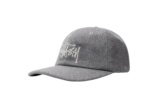 Stussy Fuzzy Wool Big Logo Low Pro Heather Grey (FW21)
