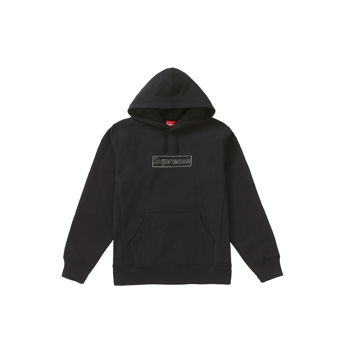 Supreme x KAWS Chalk Logo Hooded Sweatshirt Black (SS21) sneaker – authenticated on KLEKT