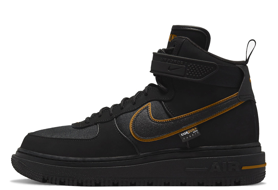 Nike Air Force 1 Boot Cordura Black Gold (2022) BLACK/GOLD sneaker – authenticated on KLEKT