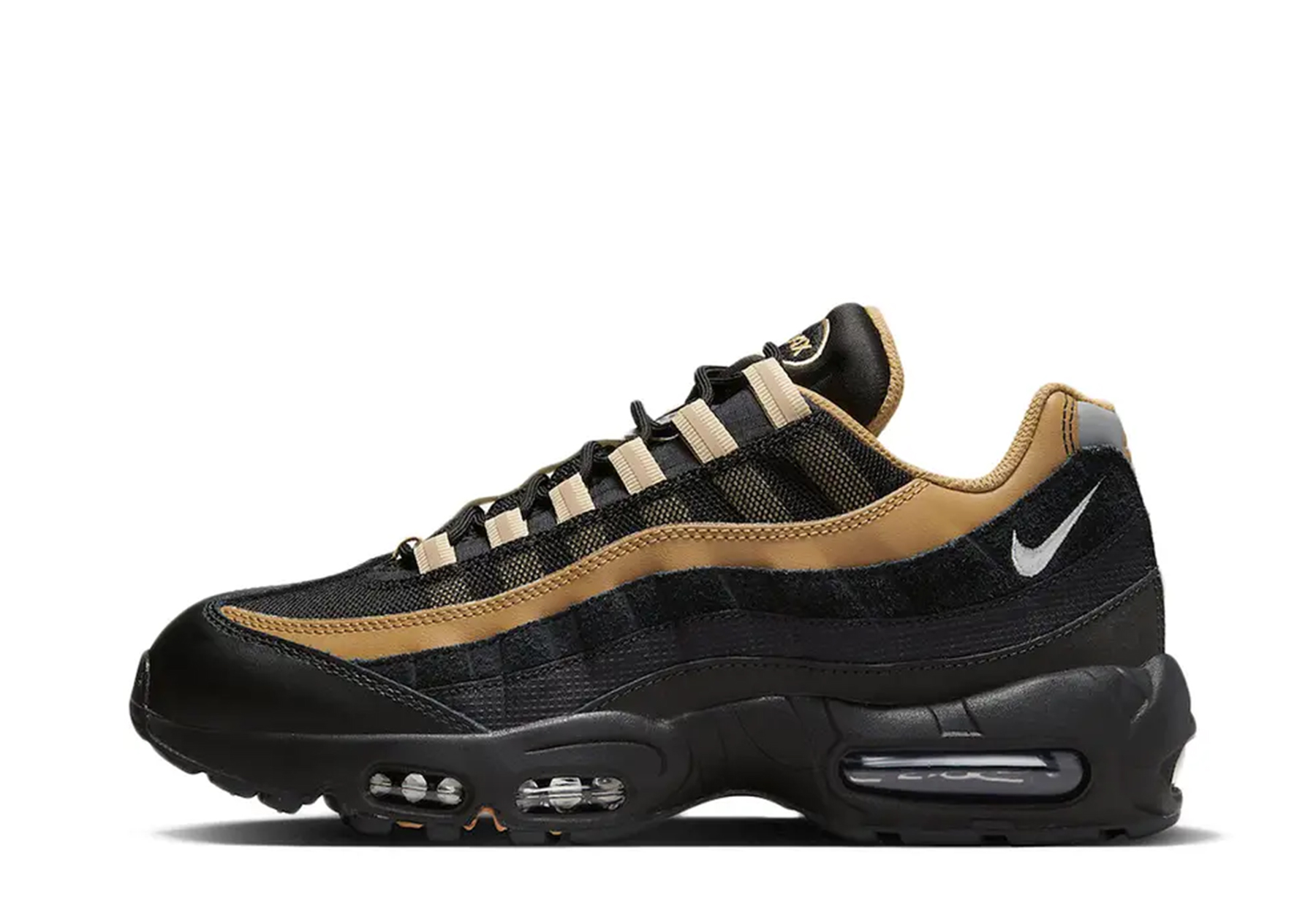 Nike Air Max 95 Black Tan Silver (2023) BLACK/TAN/SILVER sneaker – authenticated on KLEKT
