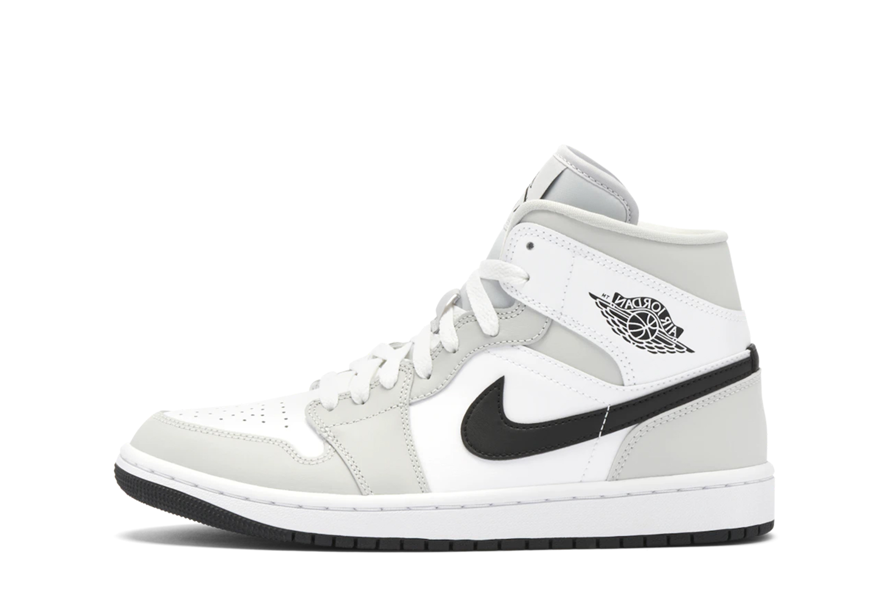 Air Jordan 1 Mid WMNS 'Light Smoke Grey' (2021) WHITE/LIGHT SMOKE GREY sneaker – authenticated on KLEKT