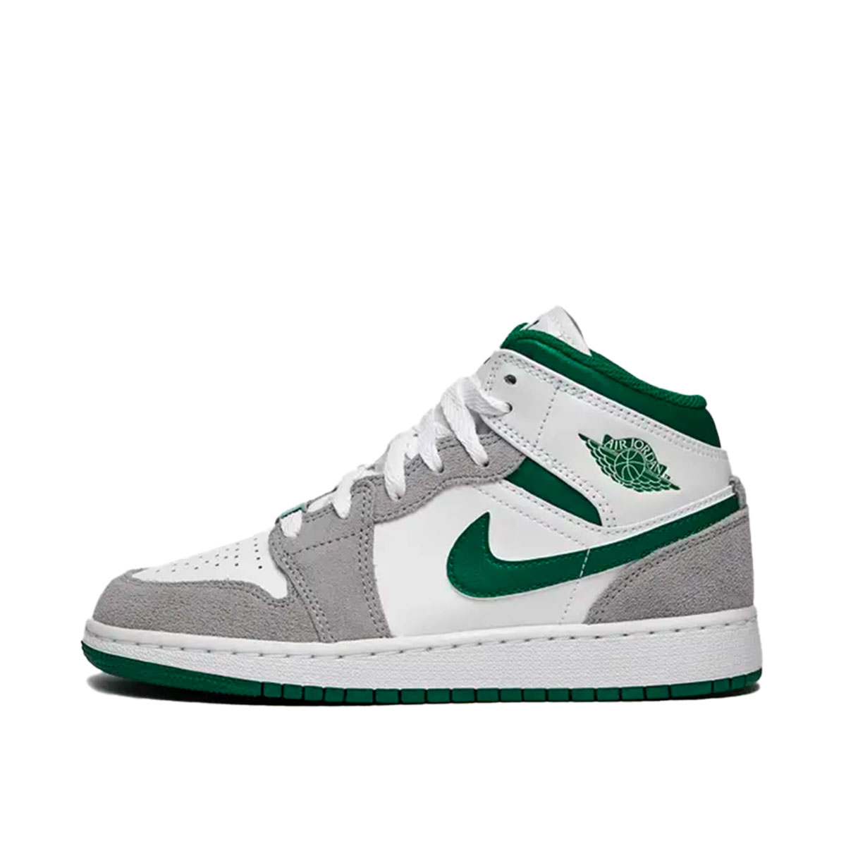 Air Jordan 1 Mid SE White Pine Green Smoke Grey (GS) (2021) WHITE/PINE GREEN-LIGHT SMOKE GREY sneaker – authenticated on KLEKT