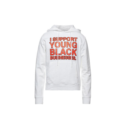 Off White I Support Young Black Businesses Hoodie White (2020)