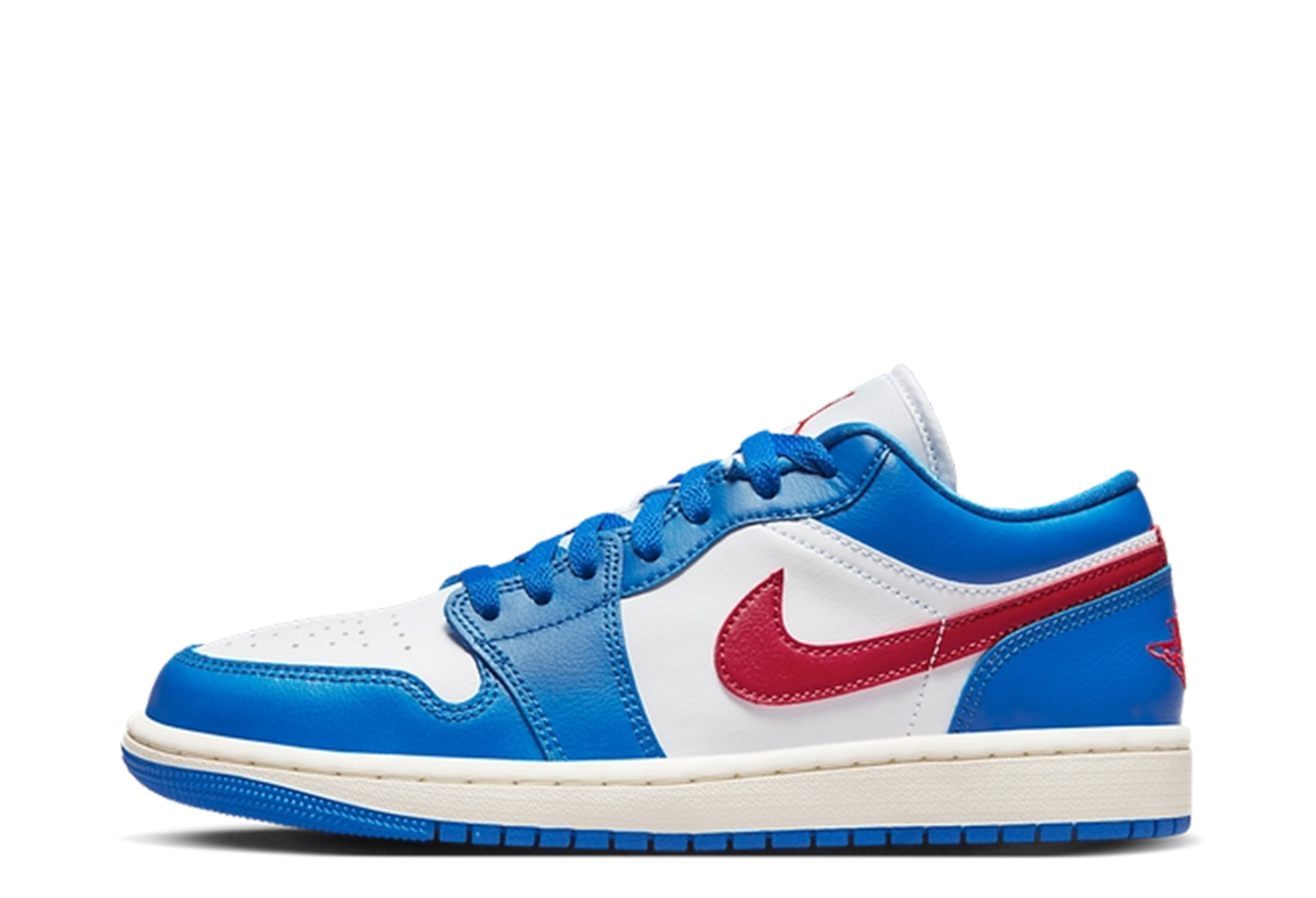 Air Jordan 1 Low WMNS 'Sport Blue' (2023) Sport Blue/Gym Red/White/Sail sneaker – authenticated on KLEKT