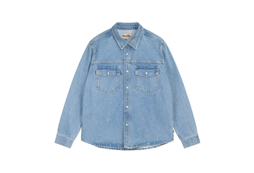 Stussy Boxy Denim Shirt Blue (FW22)