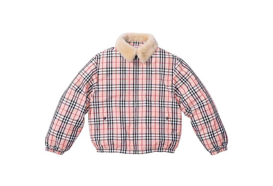 Supreme x Burberry® Shearling Collar Down Puffer Jacket Pink Check (SS22) sneaker – authenticated on KLEKT
