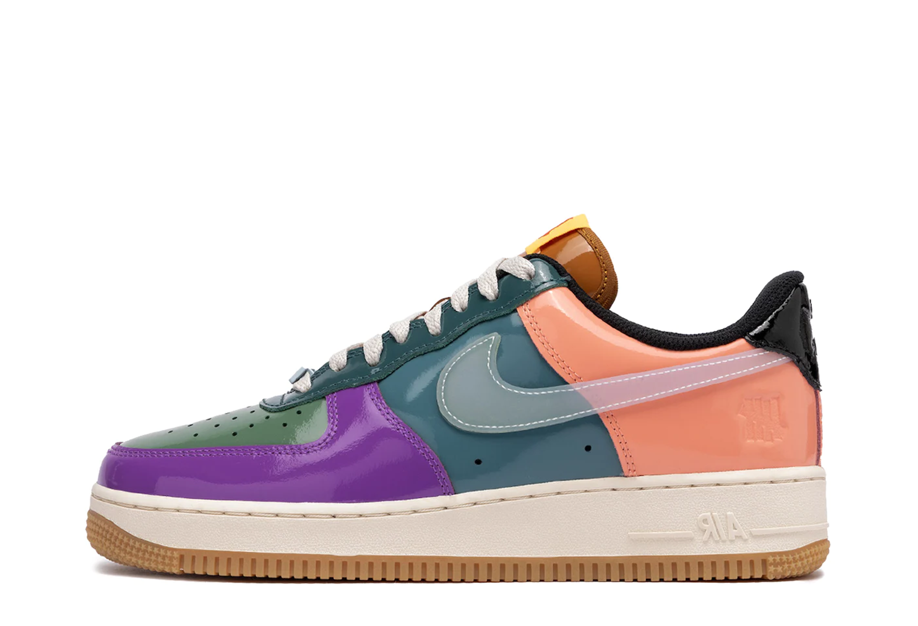Nike Air Force 1 x Undefeated Low 'Multi Patent' Purple Green (2022) Blue/Red/Orange/Purple sneaker – authenticated on KLEKT