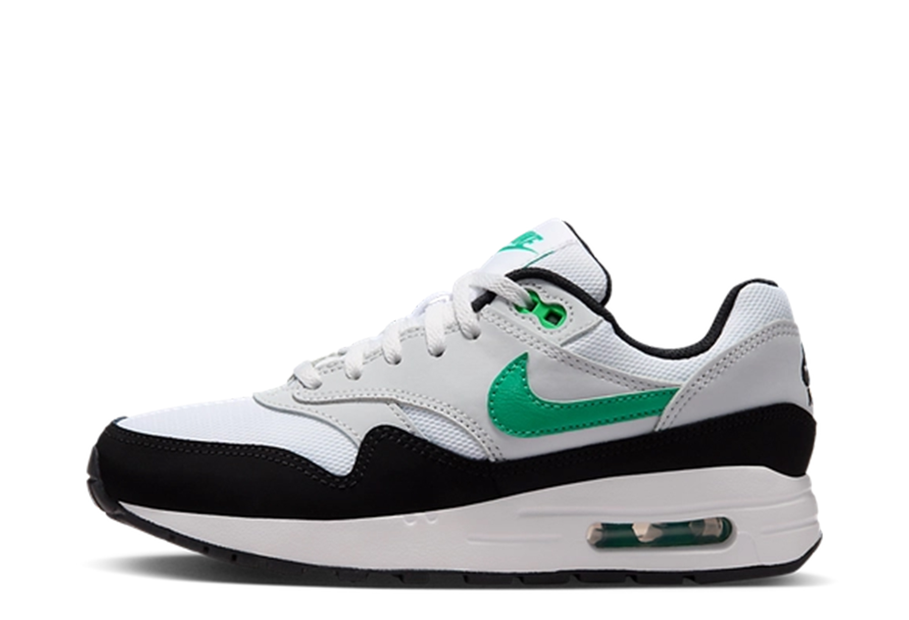 Nike Air Max 1 GS 'Green Chili' (2024) White/Pure Platinum/Stadium Green sneaker – authenticated on KLEKT