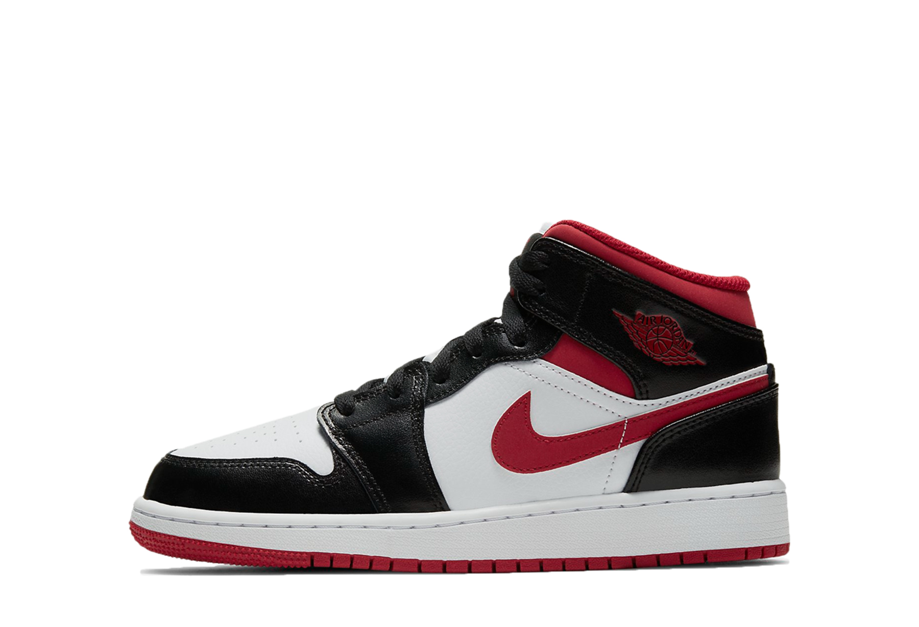 Air Jordan 1 Mid GS 'Gym Red' (2021) WHITE/GYM RED/BLACK sneaker – authenticated on KLEKT