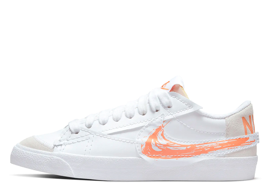 Nike Blazer Low Jumbo Scribble Swoosh White Orange (2022) White/Sail/Orange Trance sneaker – authenticated on KLEKT