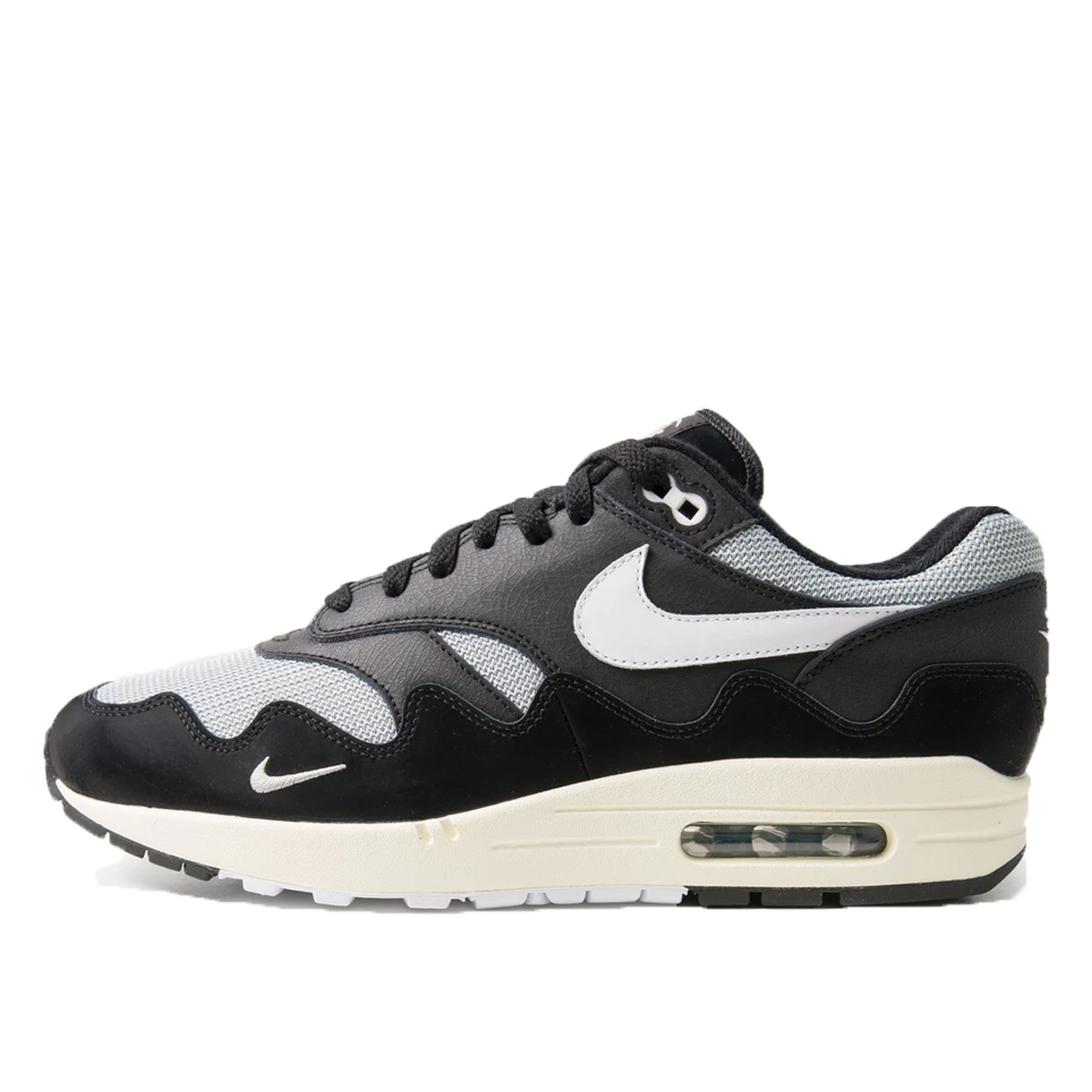 Nike x Patta Air Max 1 Waves 'Black White' (2021) METALLIC SILVER/WHITE/BLACK/COCONUT sneaker – authenticated on KLEKT