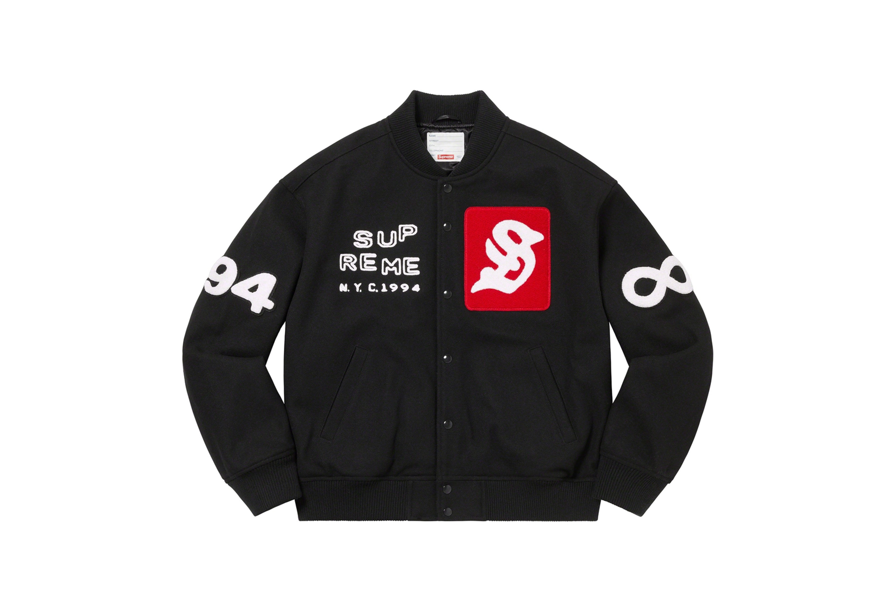 Supreme Tourist Varsity Jacket Black (SS23) BLACK sneaker – authenticated on KLEKT