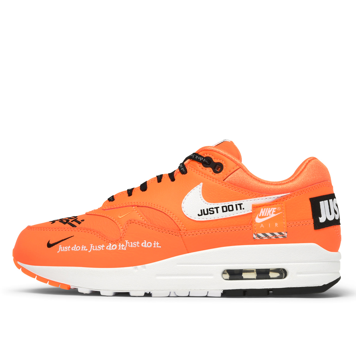 Nike Air Max 1 WMNS 'Just Do It Pack' Total Orange/White-Black sneaker – authenticated on KLEKT