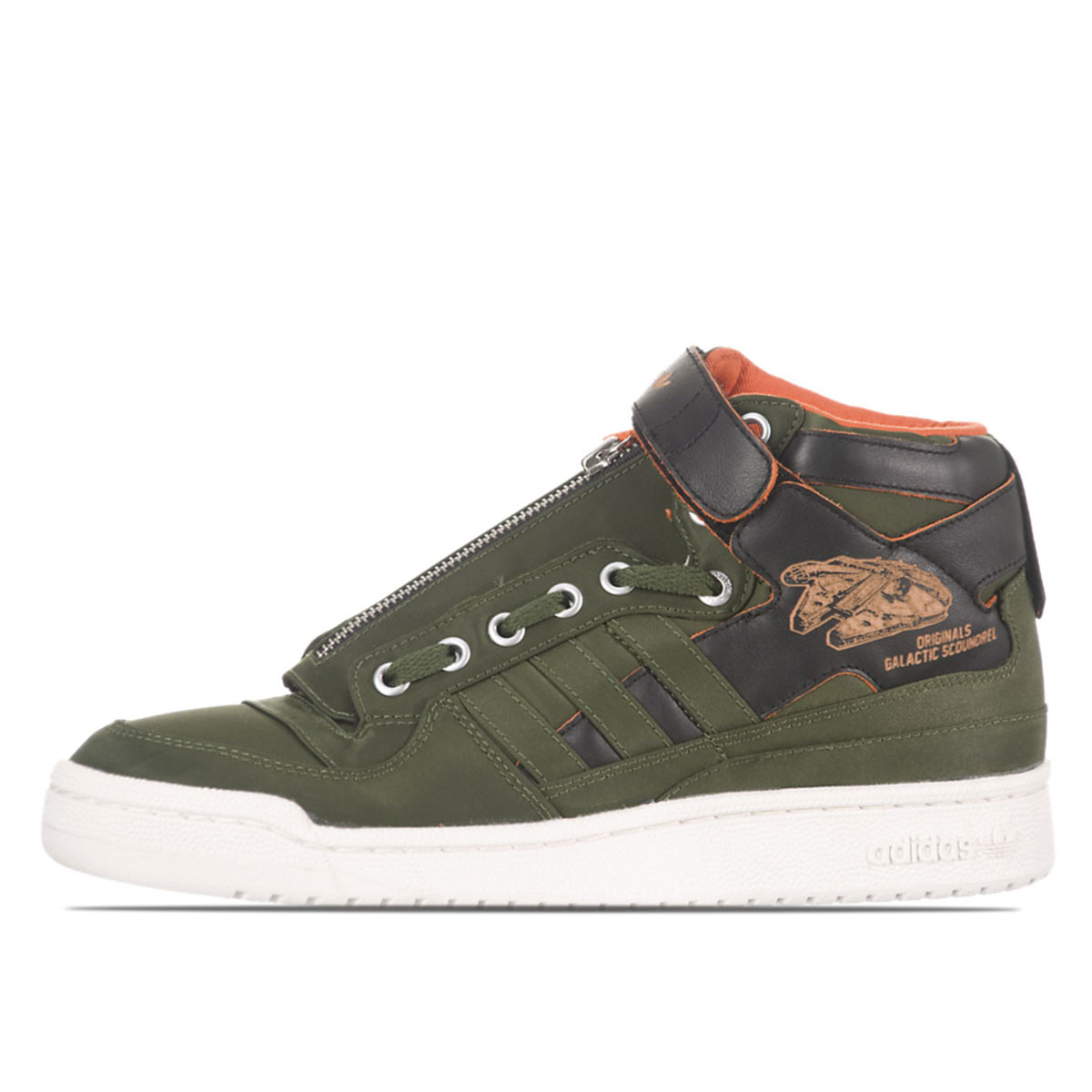 Adidas x Star Wars Forum Mid 'Han Solo' (2011) GREEN/ORANGE/BLACK sneaker – authenticated on KLEKT