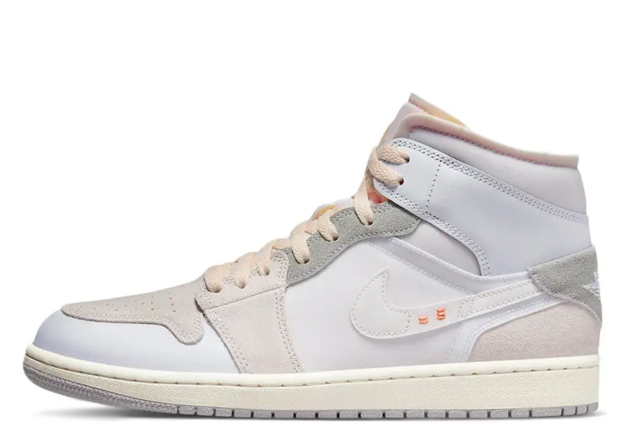 Air Jordan 1 Mid Inside Out (2022) WHITE/PHANTOM GREY/SAIL/ORANGE sneaker – authenticated on KLEKT