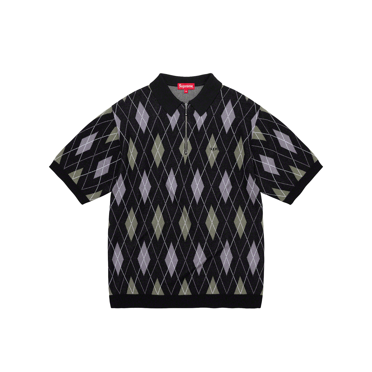 Supreme Argyle Zip Polo Black (FW21) BLACK sneaker – authenticated on KLEKT