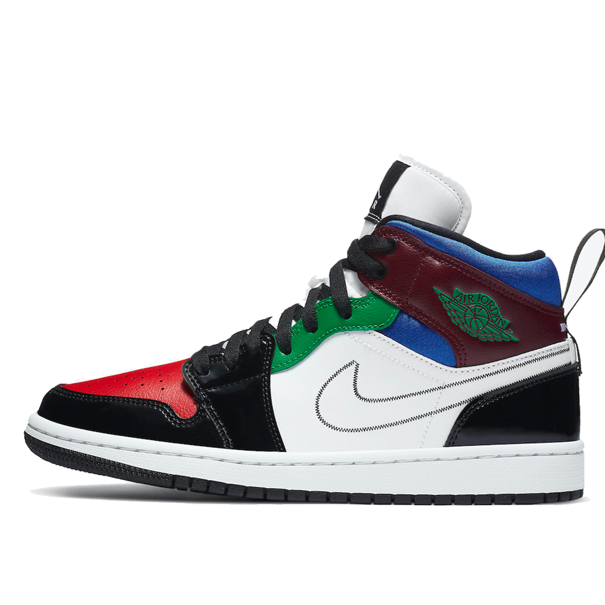 Air Jordan 1 Mid SE WMNS 'Patent Multi-Color' (2020) sneaker – authenticated on KLEKT