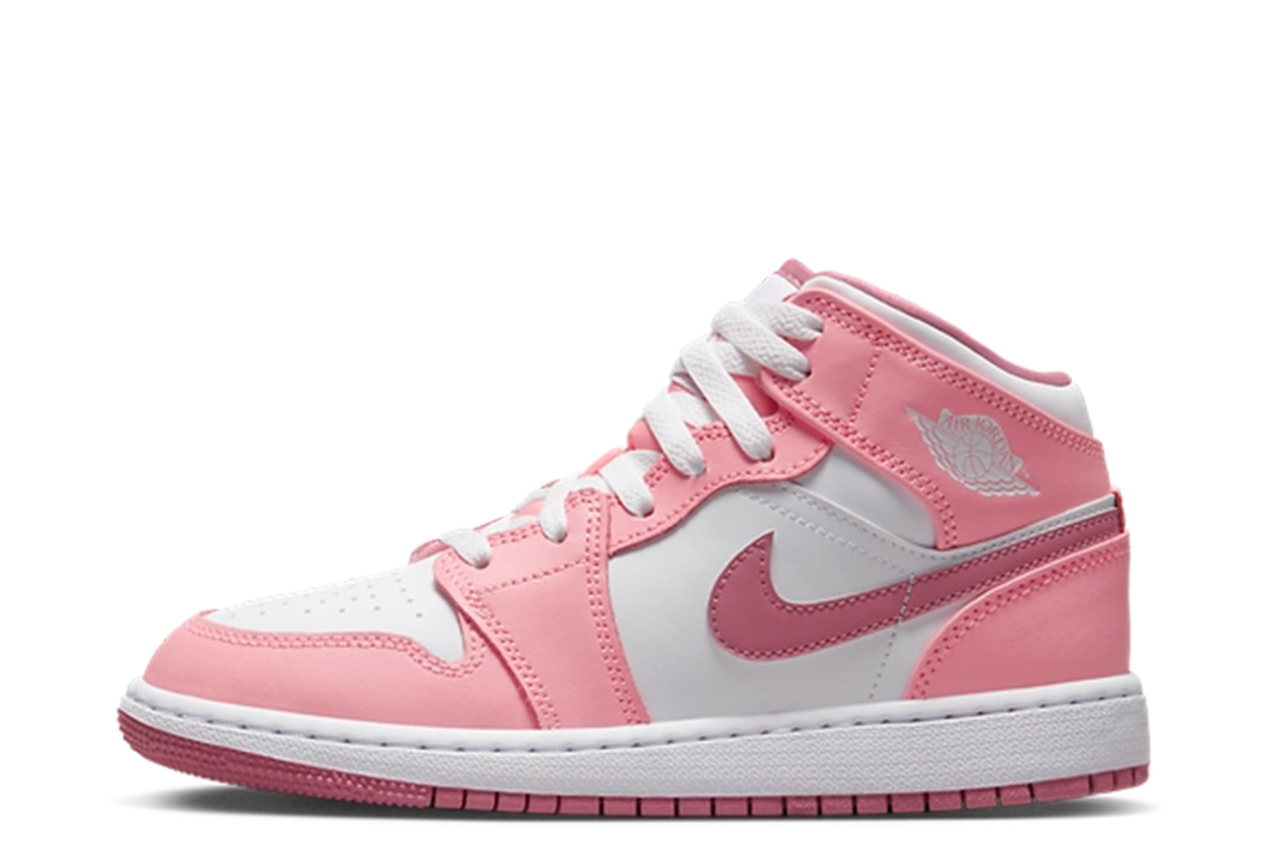 Air Jordan 1 Mid GS 'Valentine's Day 2023' (2023) Coral Chalk/Desert Berry/White sneaker – authenticated on KLEKT